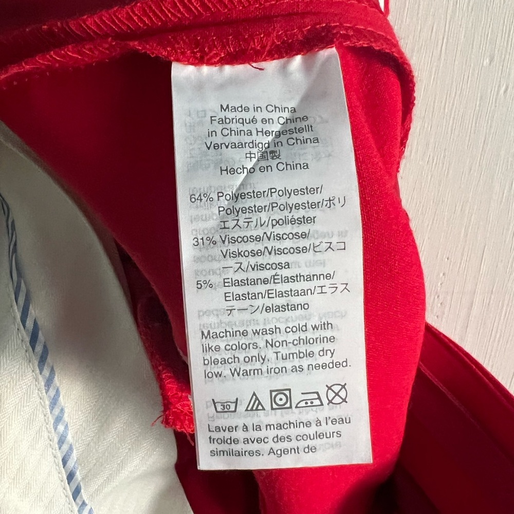 JCREW Cameron pant, 365 High-Rise size 6 in Cherry Red, New - Picture 6 of 7